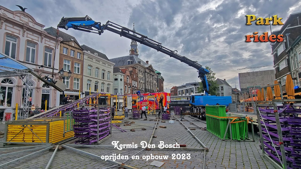 Kermis Den Bosch oprijden en opbouw 2023 deel 2