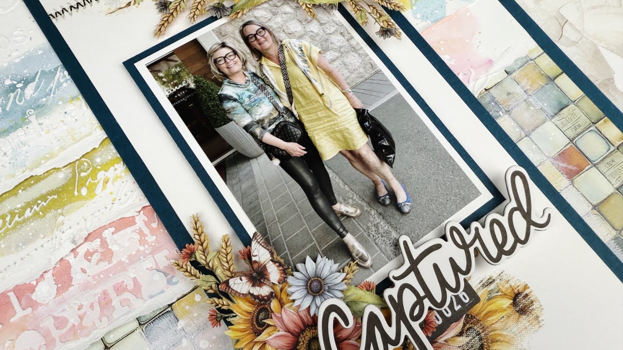 49 and Market Whispering Way Scrapbooking Layout With Mari
