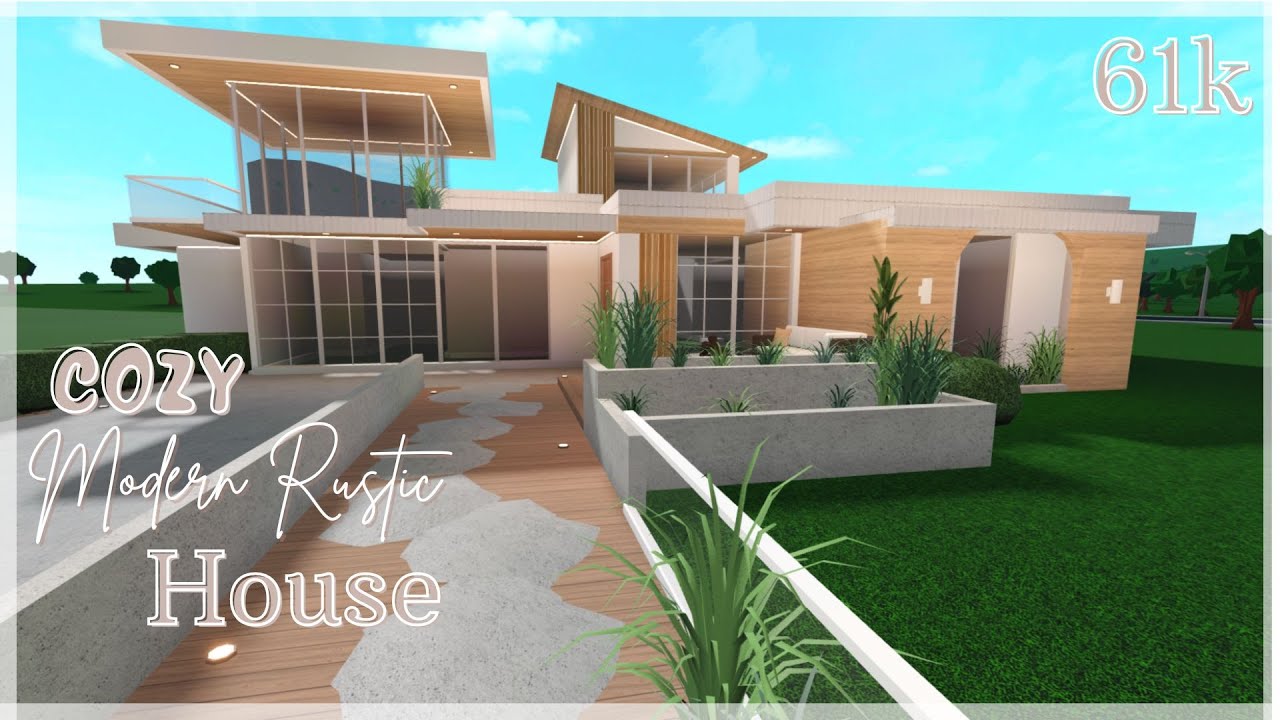 Cozy Modern Rustic House 61k Part 1|| House Build