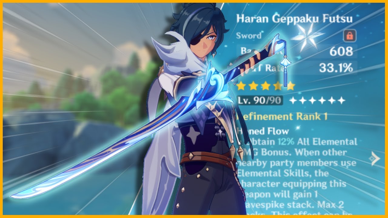 The Haran Geppaku Futsu is actually good on Kaeya? | Genshin Impact