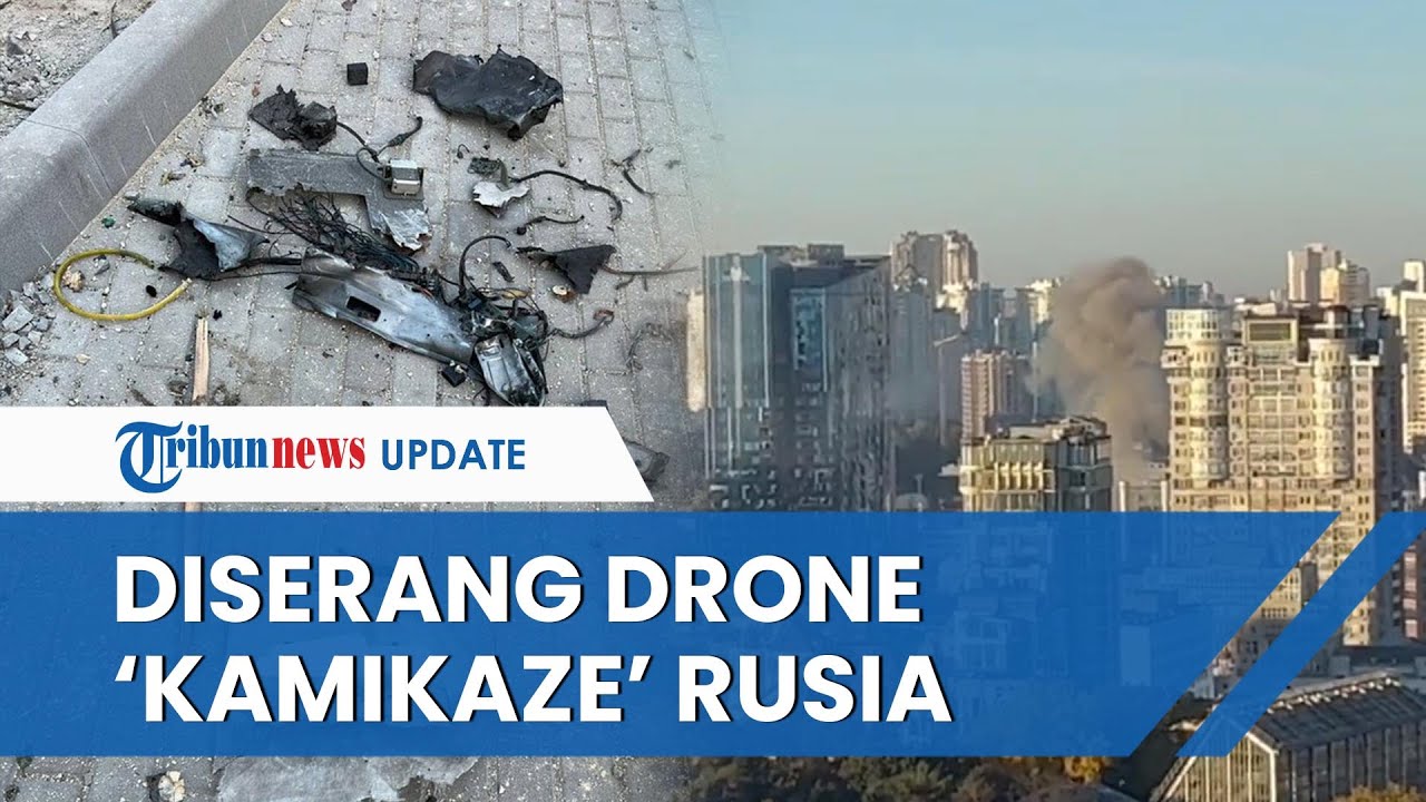 Detik-detik Ibu Kota Ukraina Diserang Drone 'Kamikaze' Rusia, Warga Panik saat 3 Ledakan Terdengar