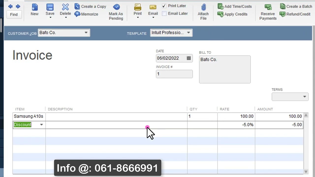 Customer's Discount - Quickbooks Enterprise Solution - Af-Somali.