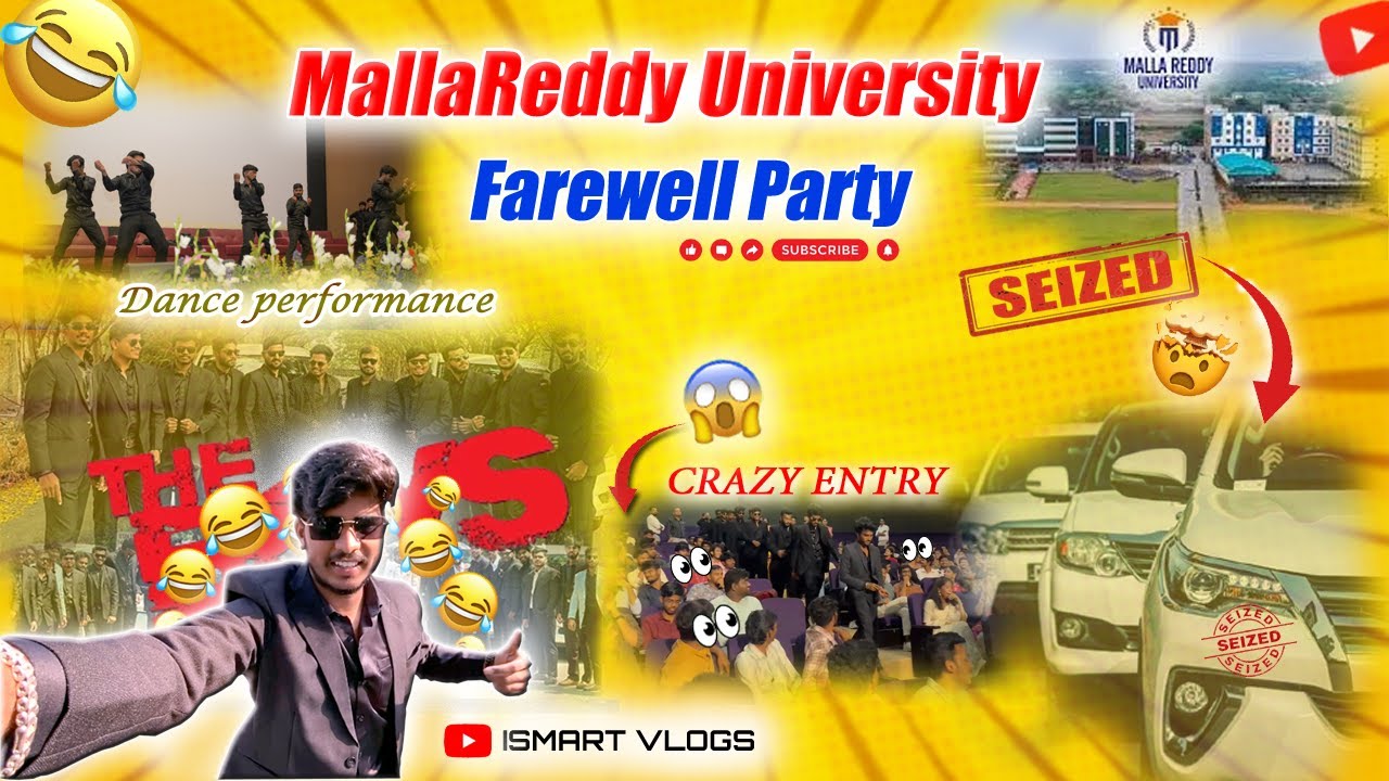 Mallareddy University lo FAREWELL Party 🥳🎉| CARS SEIZED🤯| Comedy🤣💯| DANCE Performance🕺| 2025 |