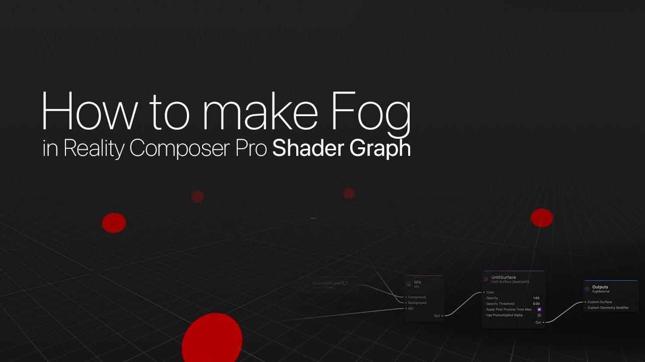 How to make fog in Reality Composer Pro