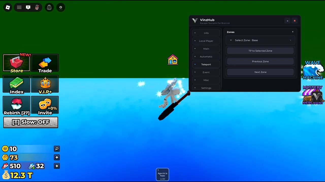 Escape Tsunami For Brainrots Script *NO KEY* - TP TO END, DUPE, AUTOFARM TELEPORT, GOD MODE
