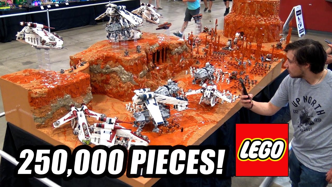 Huge LEGO 2nd Battle of Geonosis with 250,000 Pieces! Custom Star Wars