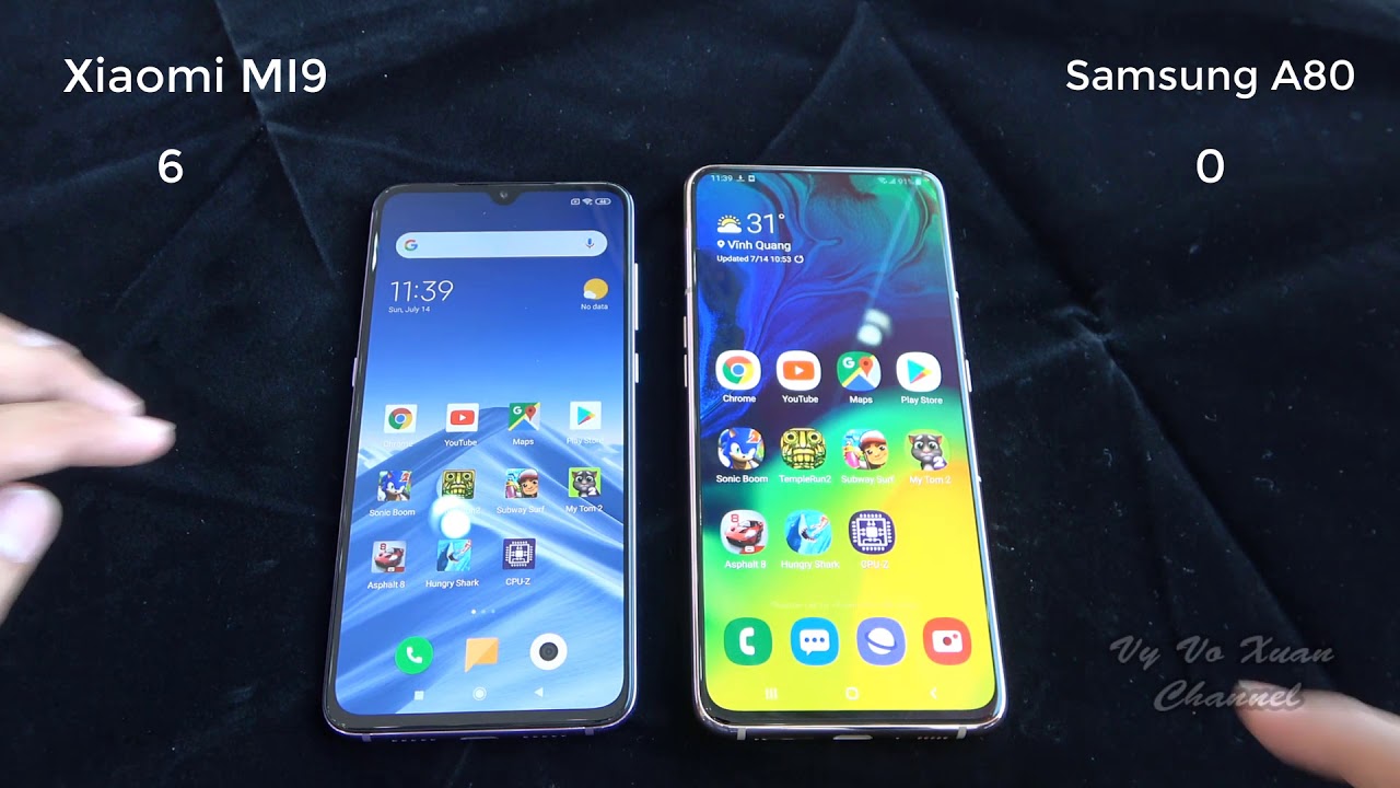 Samsung Galaxy A80 vs Xiaomi MI 9