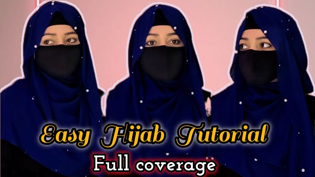 Full coverage hijab tutorial/Party wear hijab #hijab #hijabtutorial #hijabstyle 🧕🎀