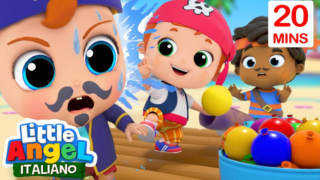 Guerra di Palloncini Tra Pirati | Cartoni Animati con Gianni Piccino - Little Angel Italiano