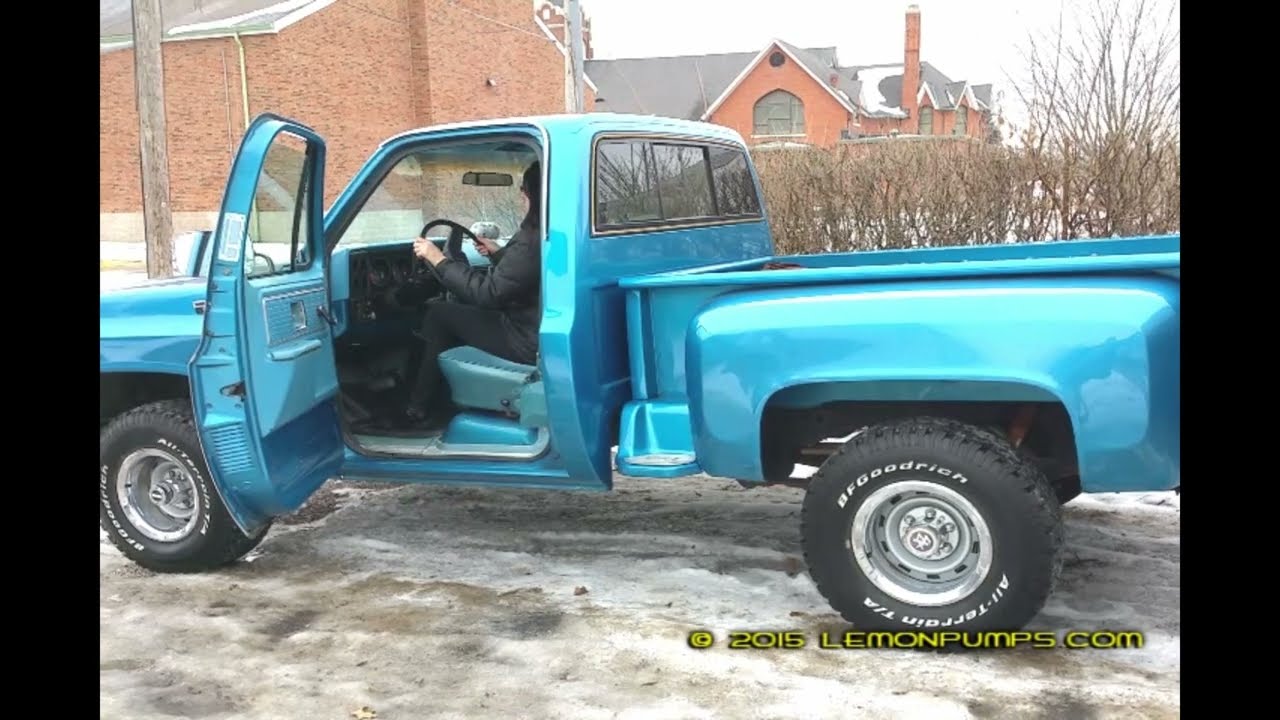 🛻Real Pedal Pumping Cold Start 1970s Chevy Stepside Pickup
