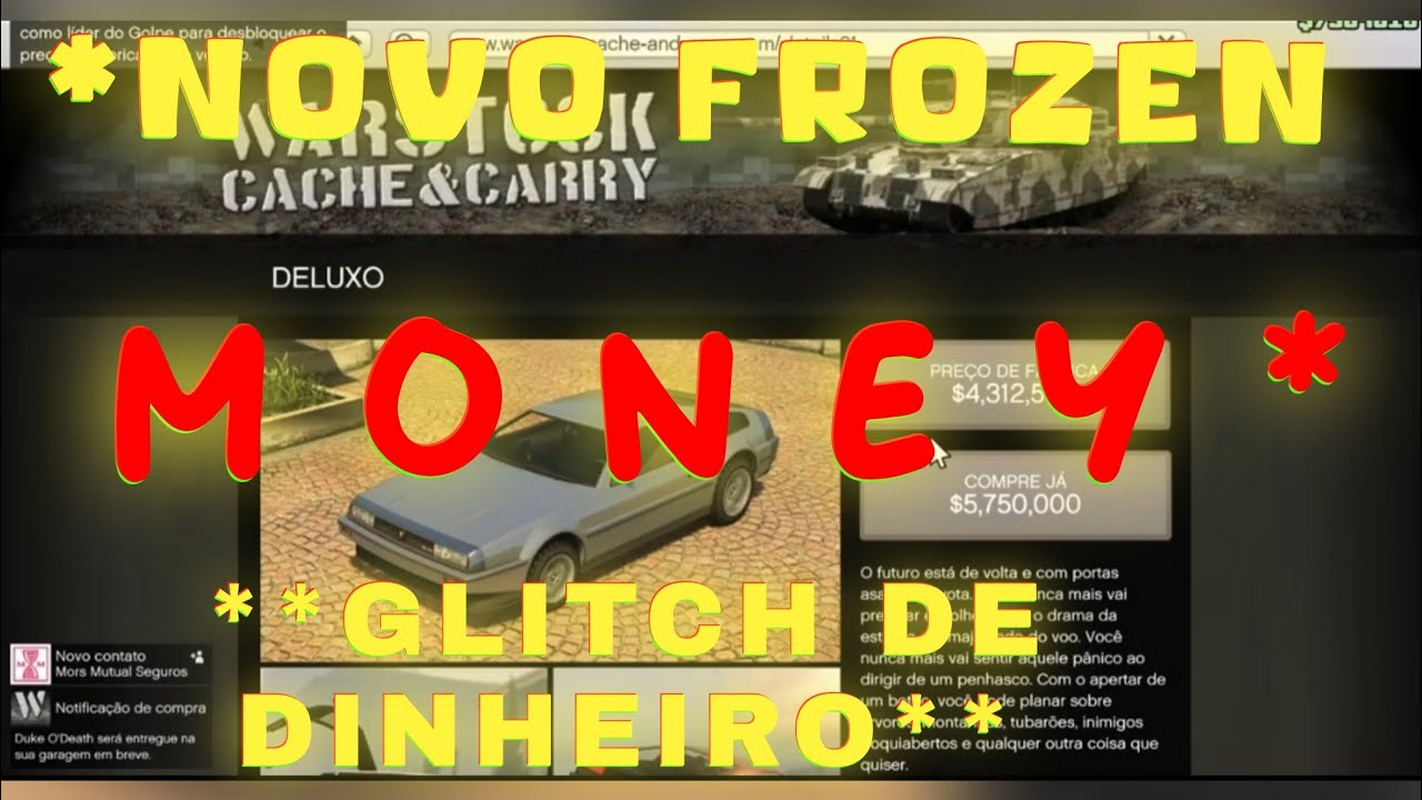 COMO GANHAR MILHÕES  NO GTA5 ONLINE  NOVO FROZEN MONEY- ATUALIZADO(GLITCH DE DINHEIRO)