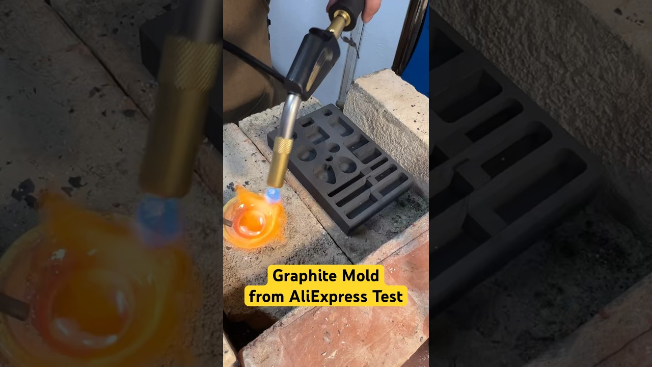 I got this Graphite mold from AliExpress. It surprisingly works well.😮 #silversmith #jewelrymaking