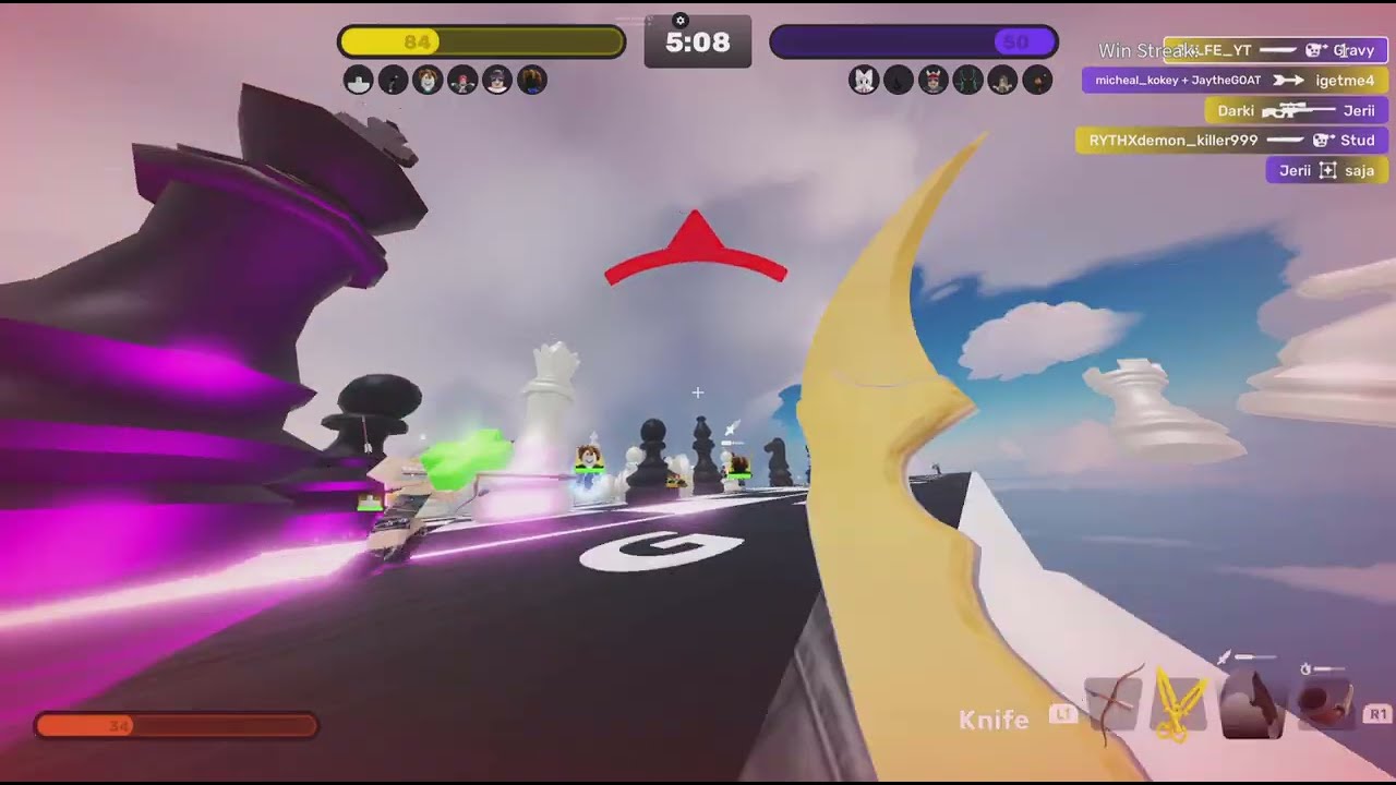 Playing the new Rivals update (knife only )
