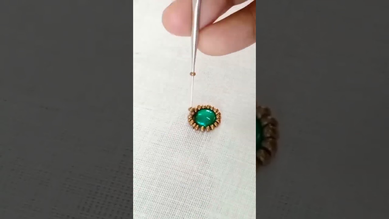 ആരി വർക് tutorials|Simple all over Stone butta #shorts #malayalam #craft subscribe For More Videos 🧵