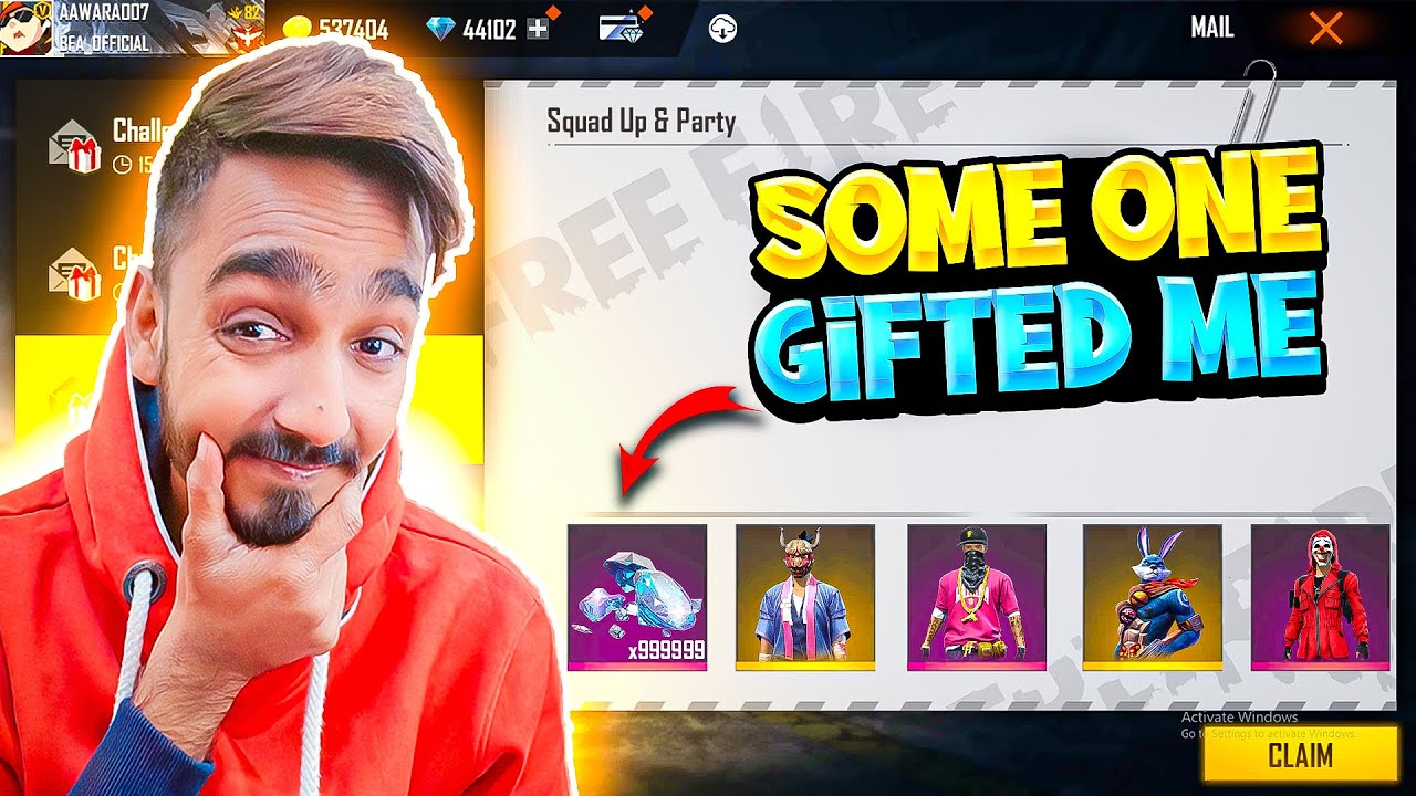 Someone Gifted 100000 Diamonds and season 1 And Hiphop कहा से आया ? || Free Fire