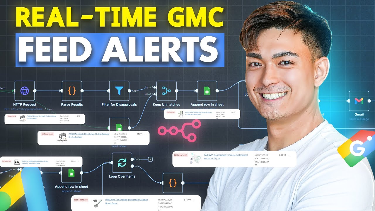 Get Instant GMC Disapproval Alerts Before They Kill Your Google Shopping Campaigns (n8n Tutorial)