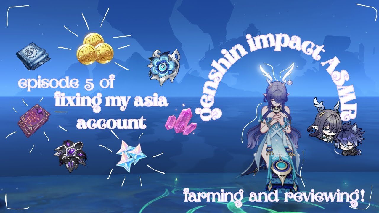 Genshin ASMR Ep.5 of Fixing My Genshin Account | Tingly Inhaled Whisper Rambling and Gum Chewing