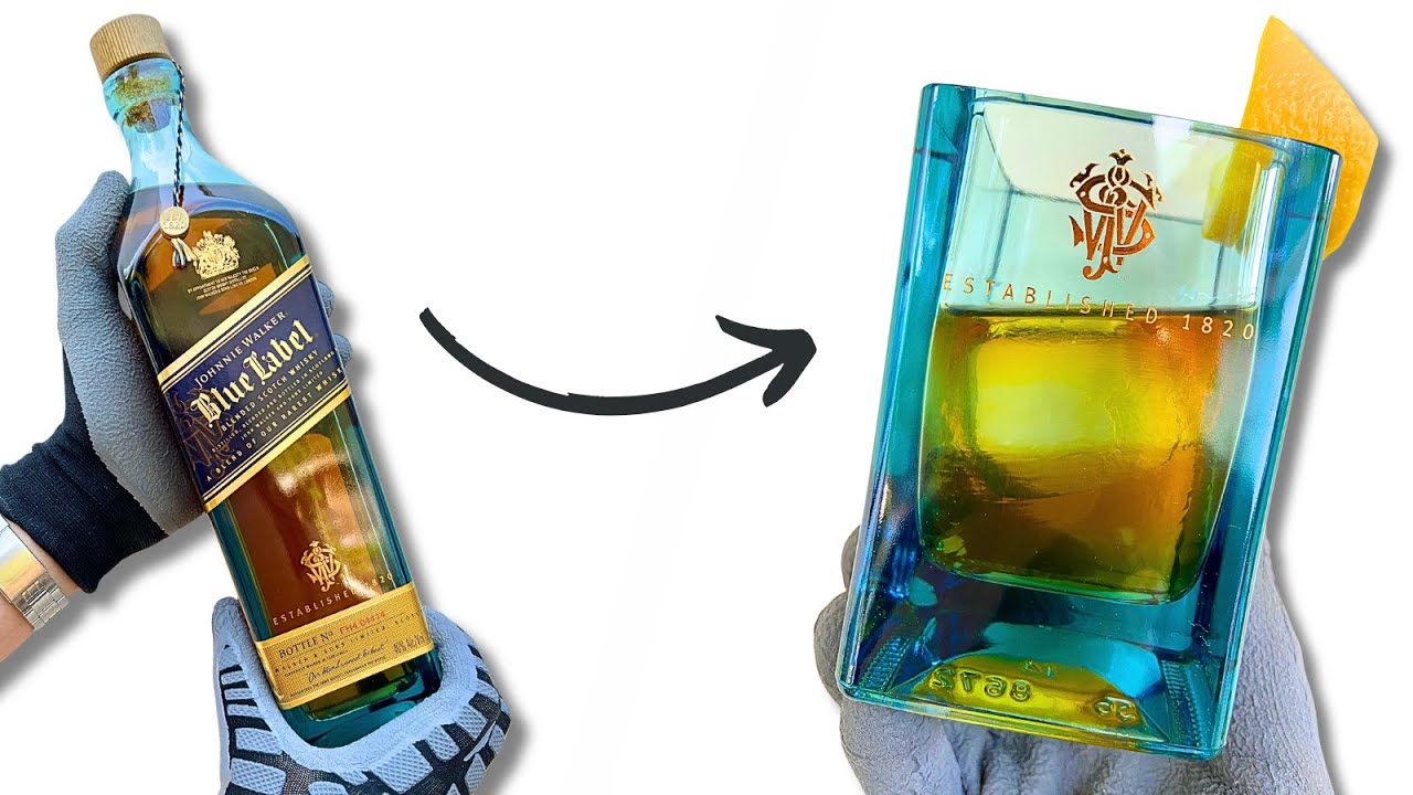 Classy Rocks Glass Made From a Johnnie Walker Blue Bottle