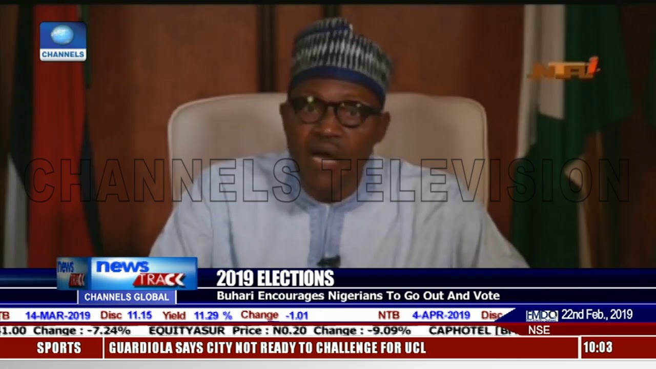 2019 Elections: Buhari Encourages Nigerians To Go Out And Vote