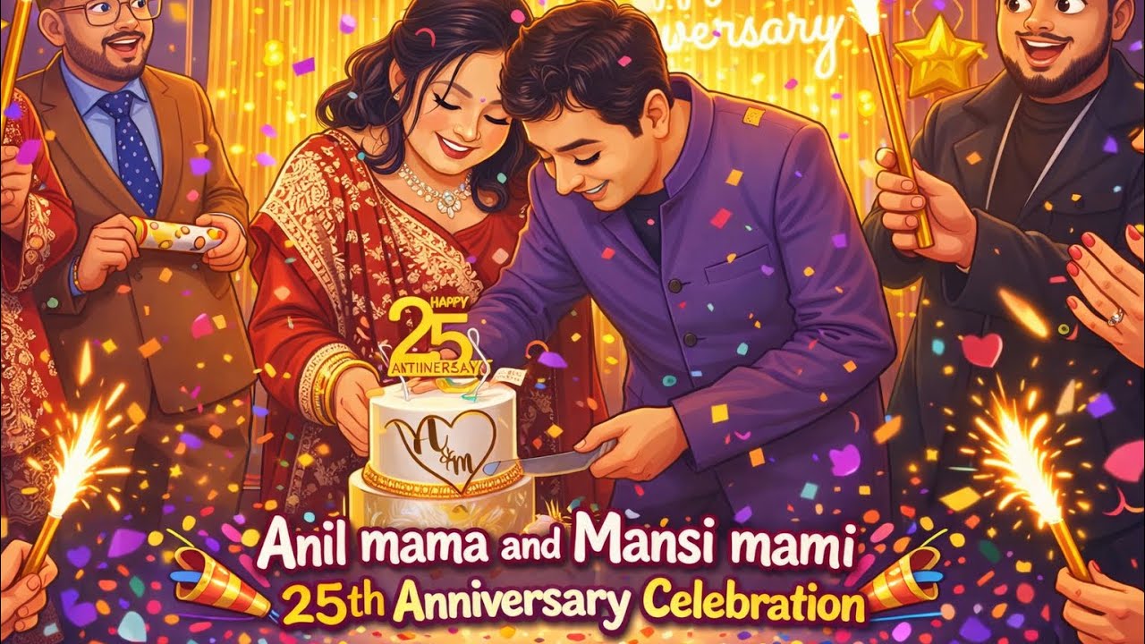 🥂 Silver Jubilee Special 🎊 | Anil Mama & Mansi Mami’s 25 Years Together ✨