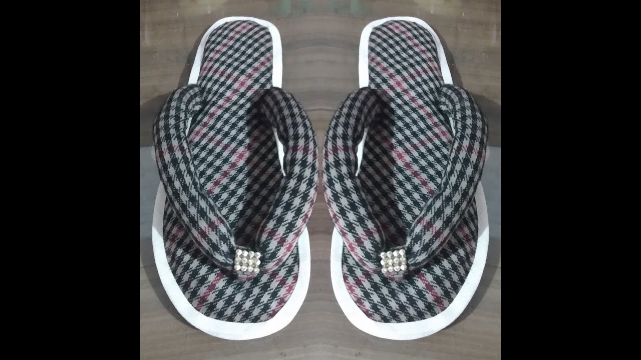 COMO FAZER CHINELA PANTUFA DE DEDO, SANDÁLIA DE CORREIA DE TECIDO. CÓMO HACER ZAPATILLAS, SANDÁLIA