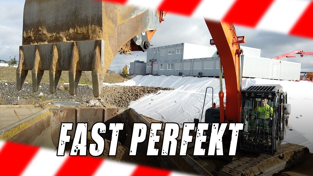 So muss das aussehen ! Fertige Böschung in der Hafencity ! | Der Macker mit dem Bagger