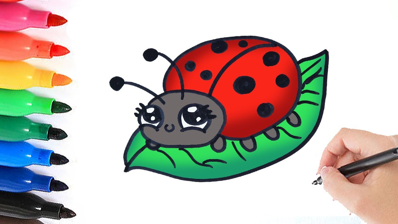 HOW TO DRAW A LADYBUG KAWAII | HOE TEKEN JE EEN LIEVEHEERSBEESTJE?