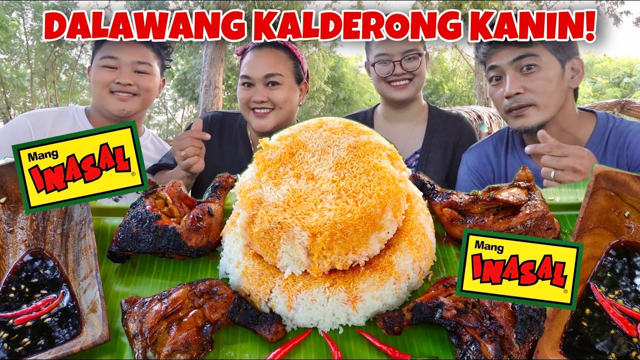 MANG INASAL CHICKEN W/ DALAWANG KALDERONG KANIN! PINOY MUKBANG W/ LAFAM!