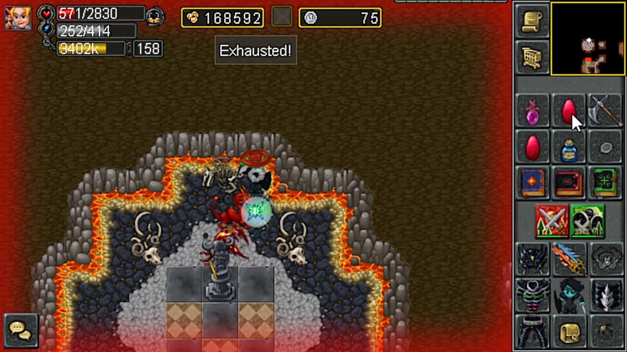 3 Char 4 Bone Focus #1 || Tibiame Orthoma Arena King/Boss || NO USE HEALTH POT #challengenohealthpot