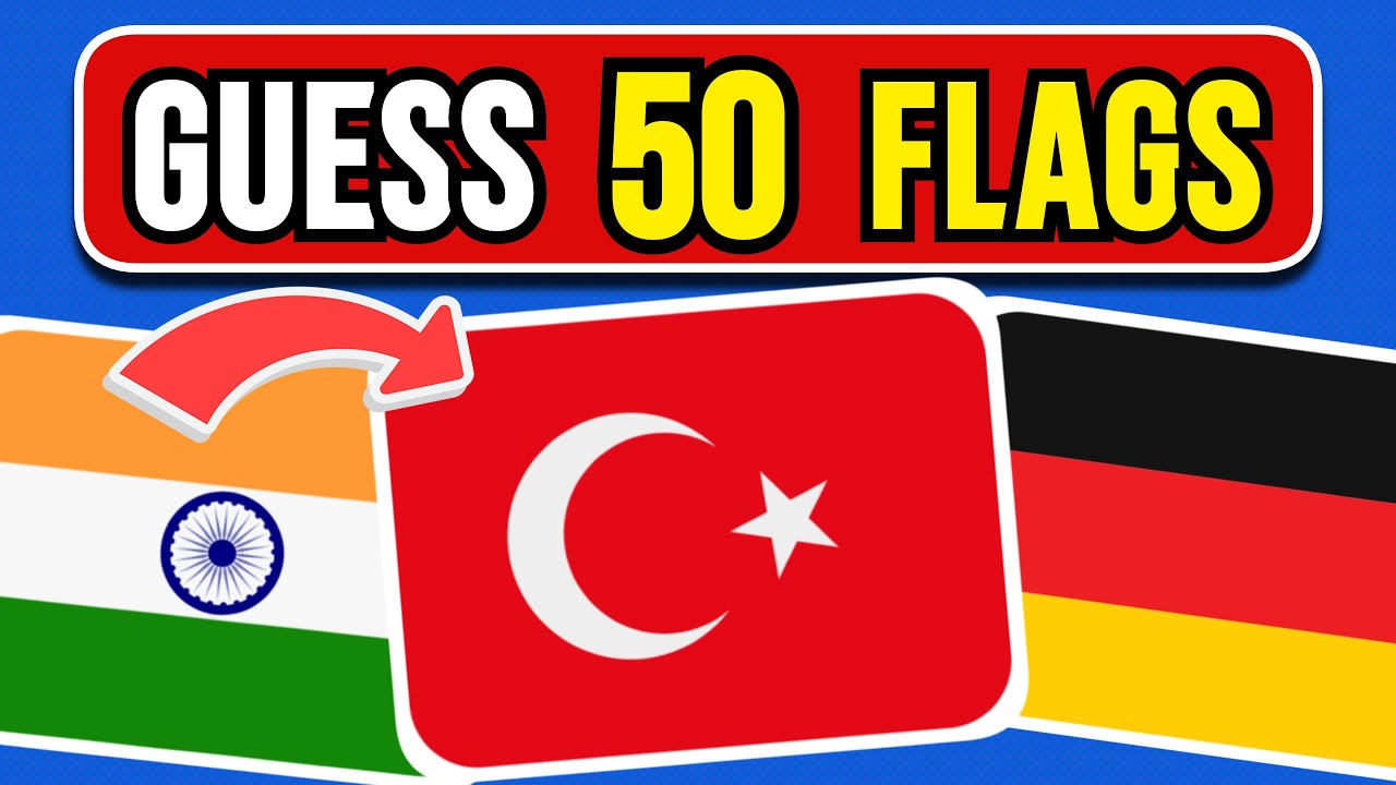 Can You Guess The Flag Quiz 🚩 50 Flags Country Quiz 🌍