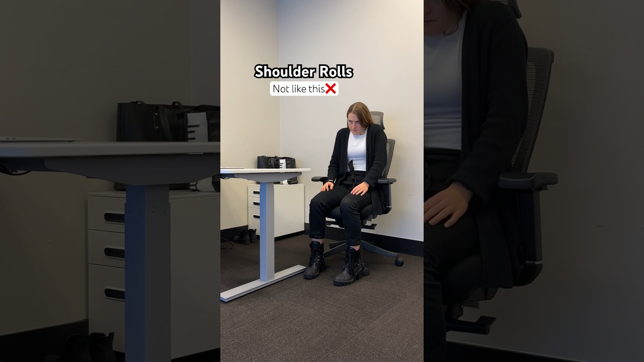 Shoulder Rolls Form #postureexercises #deskworkout