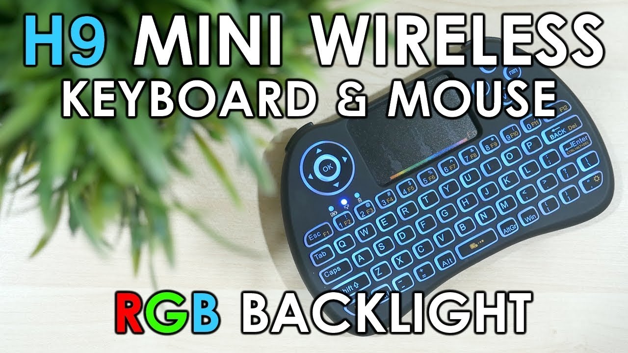 H9 Mini Wireless Keyboard Mouse with RGB Backlight (PS4/HTPC)