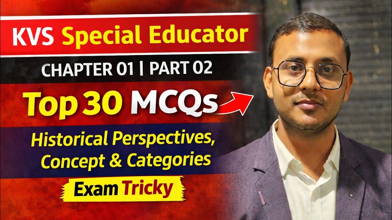 KVS Special Educator | Chapter 01 | Part 02 | Historical Perspectives, Concept & Categories