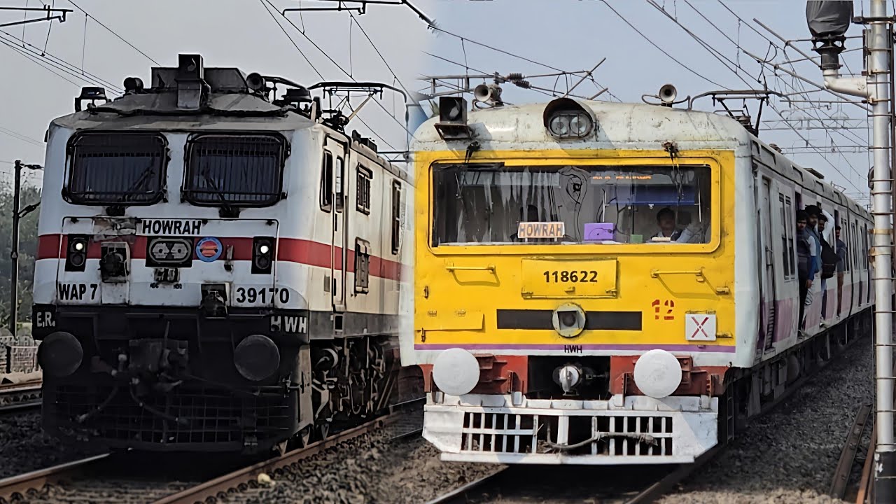 [Different ] Model Emu Back To Back Crrosing & Male Exp & Super Fast 130Kmhp 🔥 Super Fast Trains 
