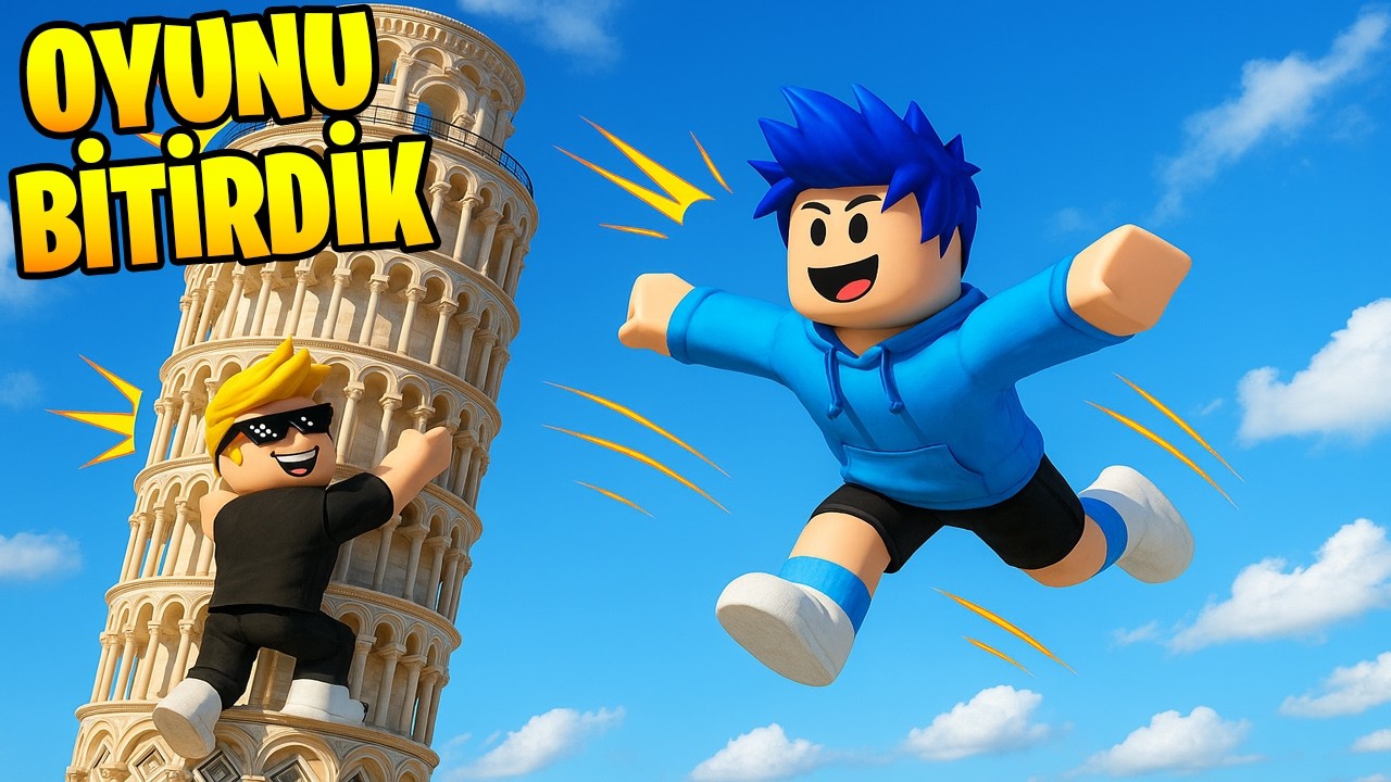 KULENİN TEPESİNE ÇIKIP ATLAMA OYUNUNU BİTİRDİM ! Roblox Climb and Jump Tower