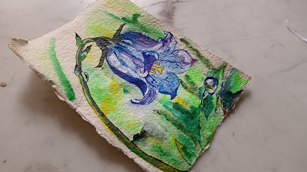 Morning glory by acrylic paint 