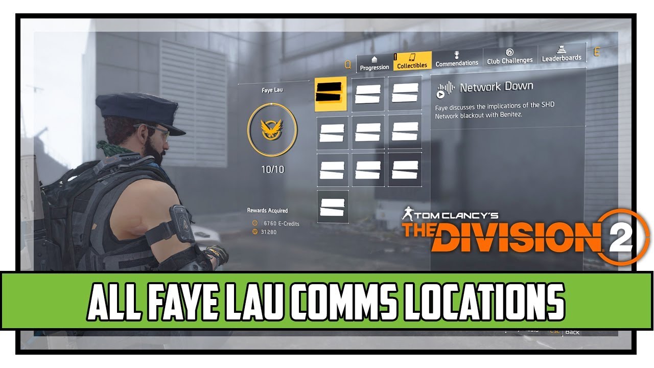 The Division 2 All Faye Lau Comms Locations Warlords of New York
