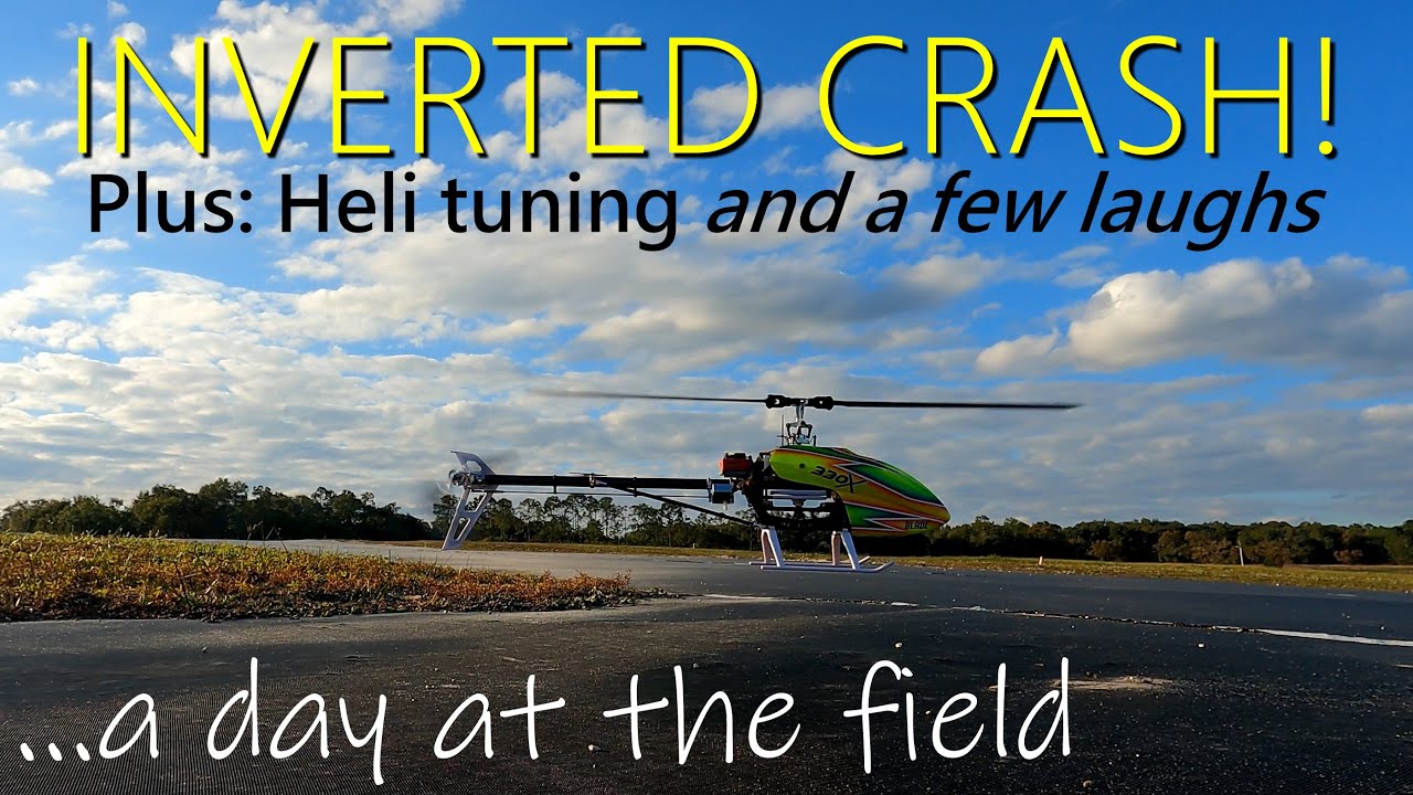 Inverted RC Helicopter CRASH! Goblin Buddy Tuning and Tearing it up with the OMP M1
