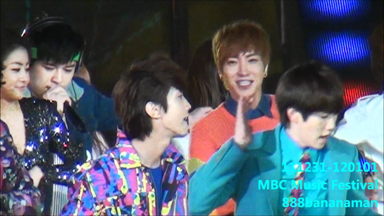 [fancam] 111231-120101 MBC Gayo Daejun DJ-MC Shuffle Dance Leeteuk & Eunhyuk & Shindong & Sora