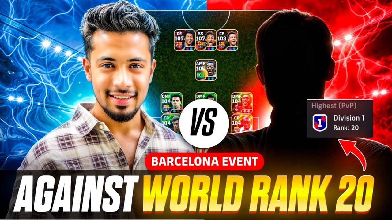  I PLAYED AGAINST WORLD RANK 20 PLAYER|PES MARADONA|BARCELONA EVENT🥵 WHAT A MATCH #efootball#pes 