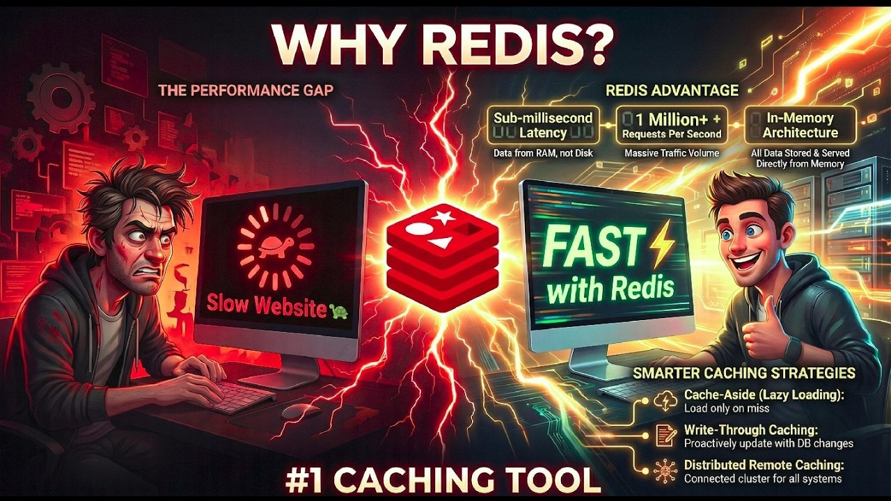 What Is Redis? How Redis Makes Caching Super Fast 🚀 #systemdesign #scalability