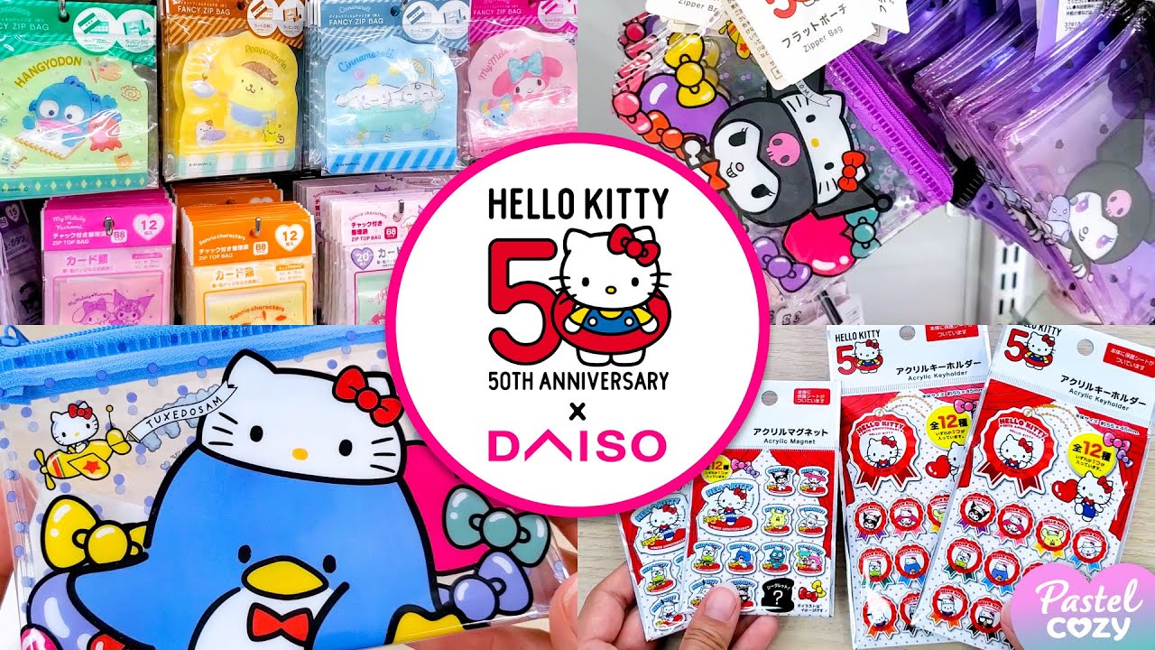 Daiso Hello Kitty 50th Anniversary Merchandise Mini Haul and Review! - Sanrio, Sumikko and Gashapon
