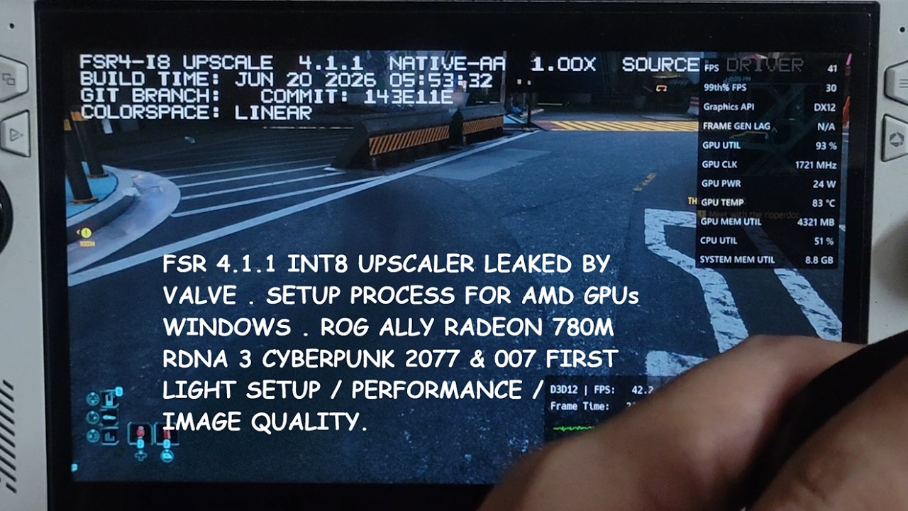 Утечка FSR 4.1.1 INT8 Upscaler | Настройка для AMD RDNA GPU на Windows 11 | Тест Cyberpunk и 007 ...