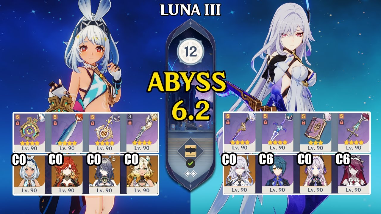 C0 Mualani Lauma Burn Vape & C0 Skirk Without Escoffier | Spiral Abyss 6.2 | Genshin Impact 【原神】
