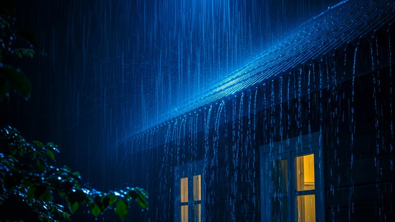 Rain Sounds for Sleeping 🌧️  Heavy Night Rain on Roof | No Ads, Deep Sleep Ambience