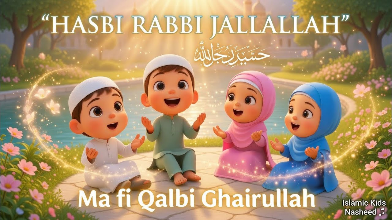 Hasbi Rabbi Jallallah 🌟 | Ma Fi Qalbi Ghairullah | Beautiful Islamic Nasheed for Kids