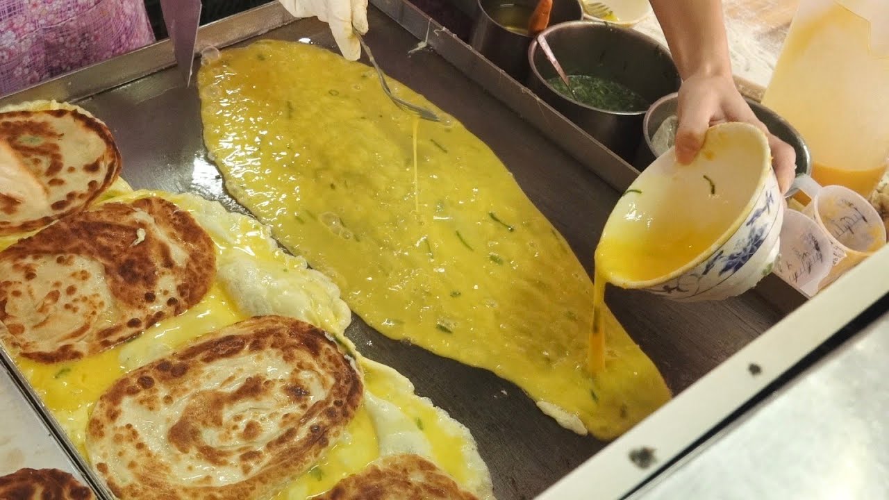 Omelet Scallion Pancake  - Taiwanese Street Food