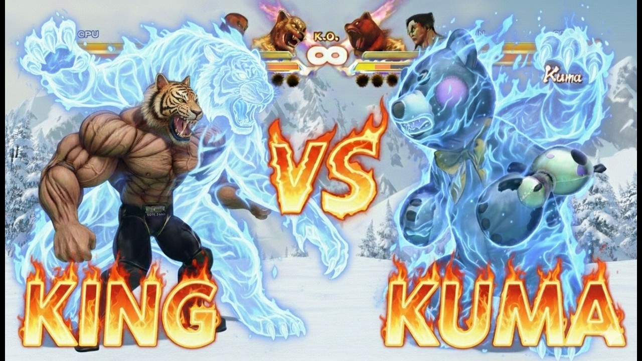 Street Fighter X Tekken - Dudley & King vs Kuma & Kazuya (Hardest)