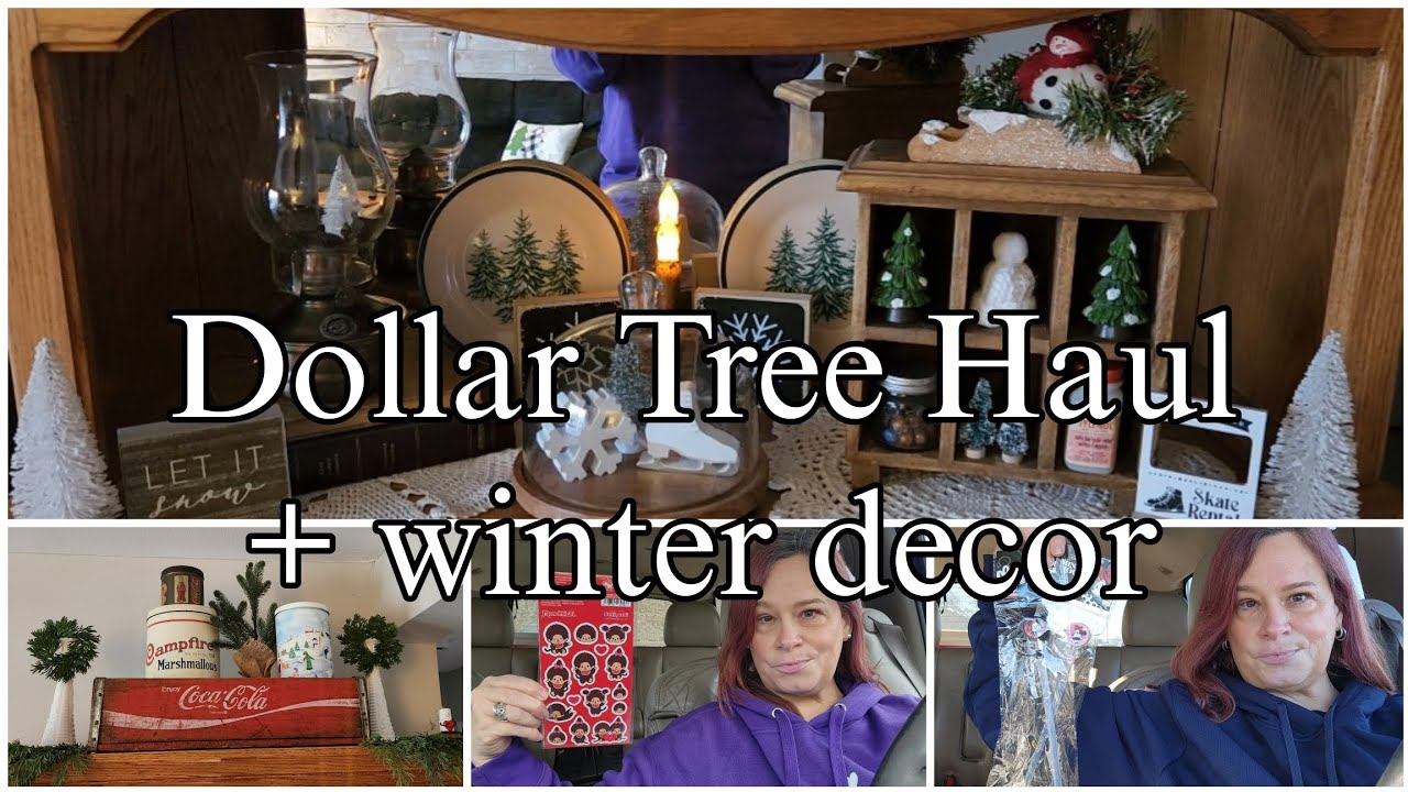 ***Покупки в Dollar Tree, Goodwill и Five Below + мой зимний декор***⛄️❄️