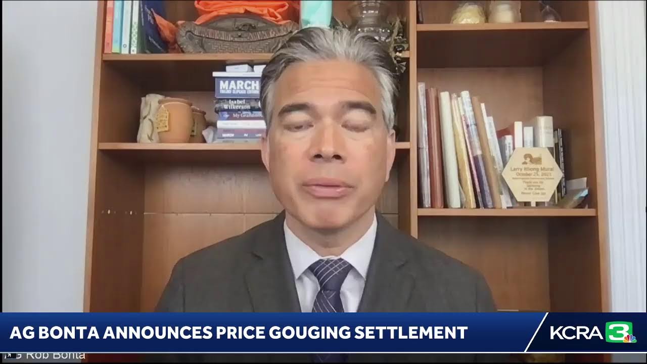 LIVE | Attorney General Rob Bonta is announcing a settlement with a grocery chain for pandemic pr…